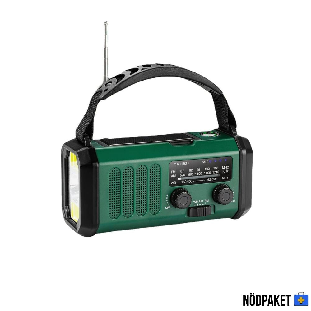 Nödradio med inbyggd powerbank