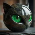 ZyxCharm – Escultura Mística de Gato Negro