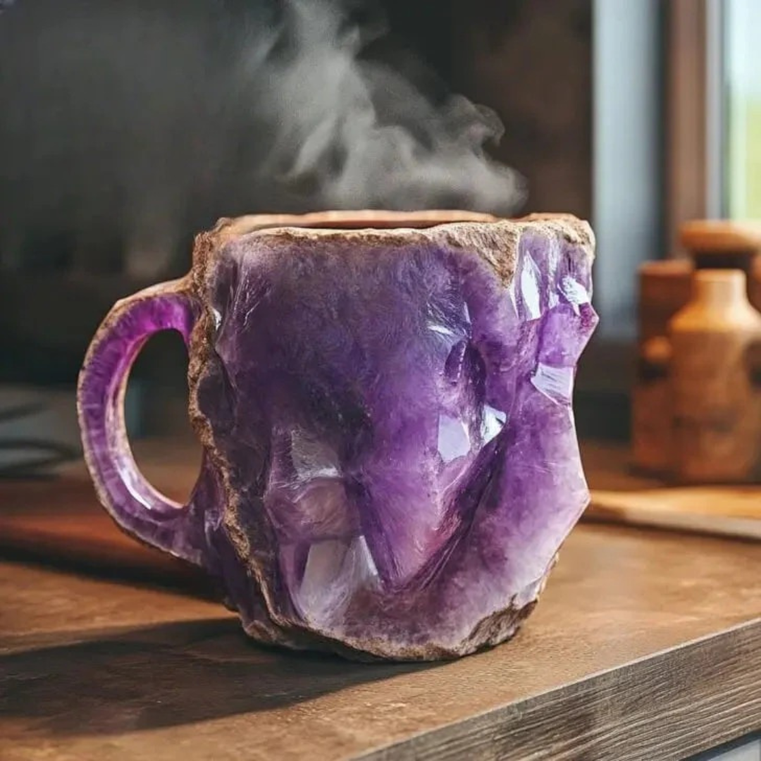 Café Taza con Decoración de Amatista