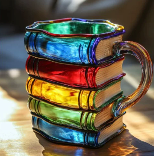 Exquisita Taza Artesanal Inspirada en Libros